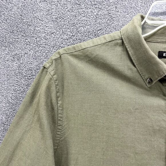 Express Shirt Mens Large Green Button Down Long Sleeve pocket cotton - Picture 4 of 16